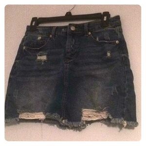 A denim skirt